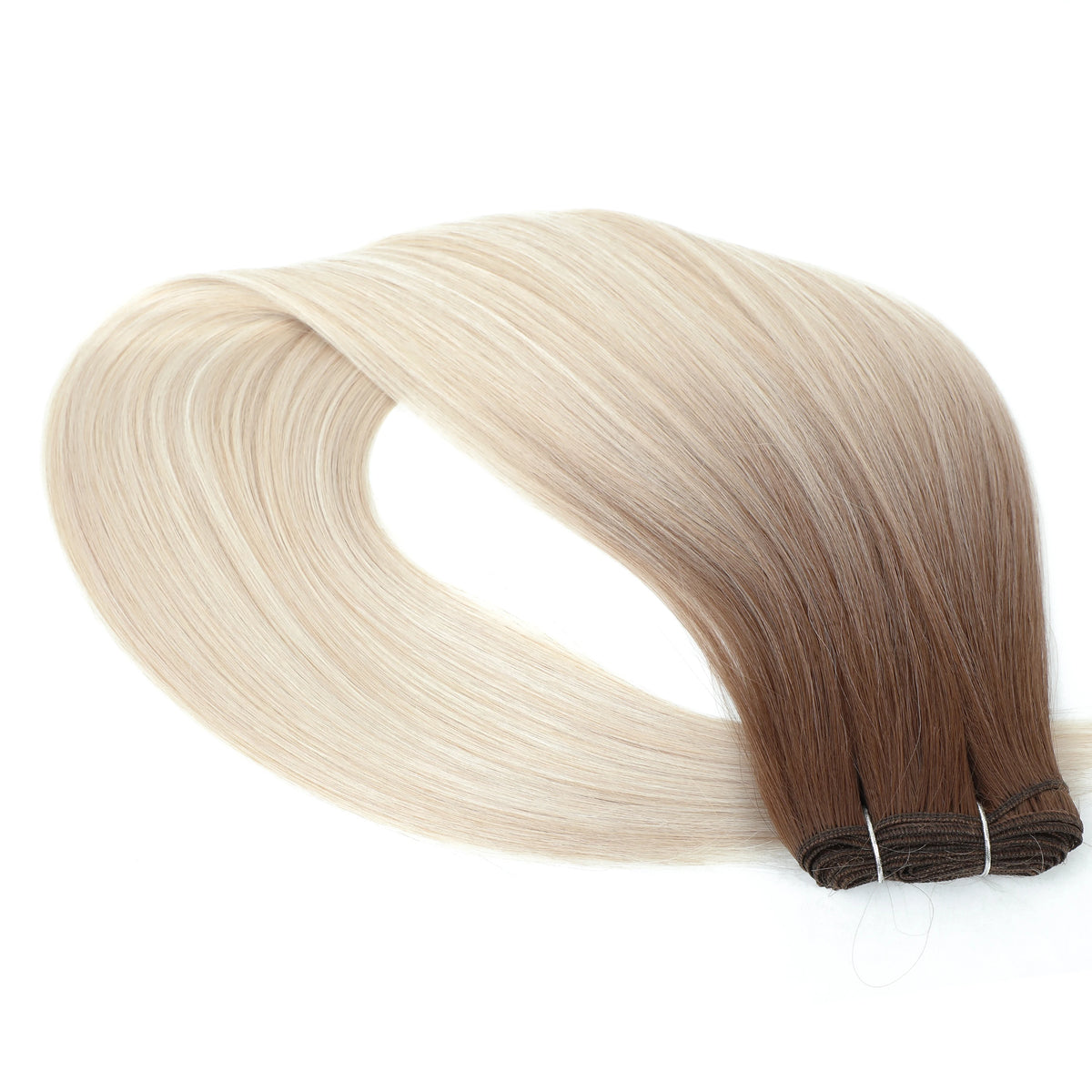 30 Inch Bone Straight Synthetic Hair Bundles Piano Blonde Ombre