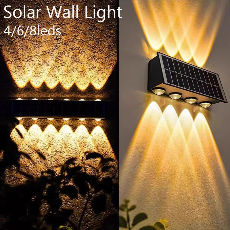 Solar Wall Lamp Waterproof Outdoor Garden Light