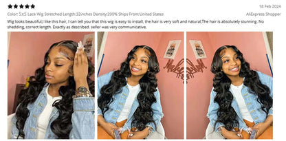 Body Wave Lace Frontal Wig 200 Density Human Hair 42 44 Inch