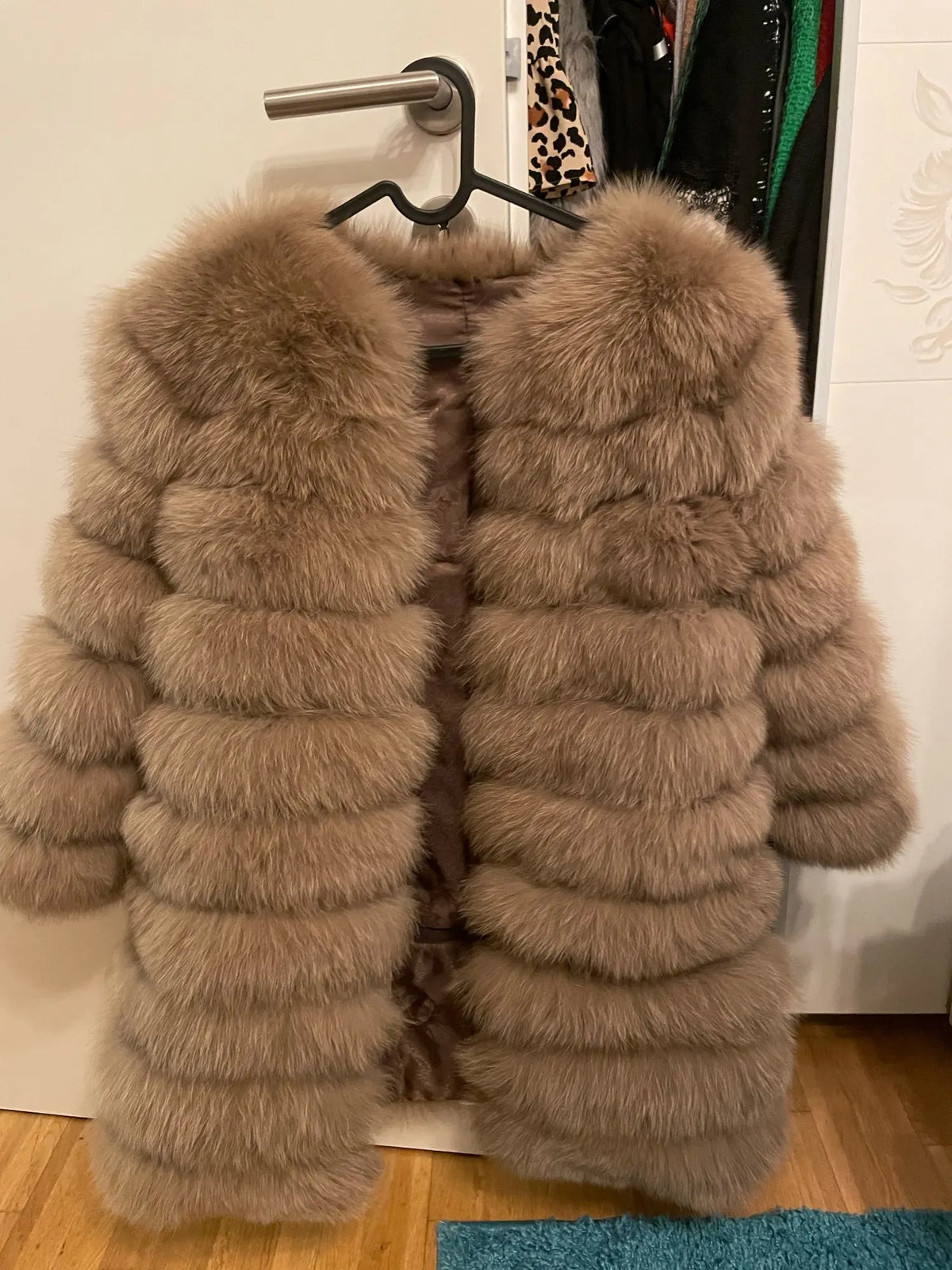 4in1 Women Fox Fur Coat Winter Outerwear
