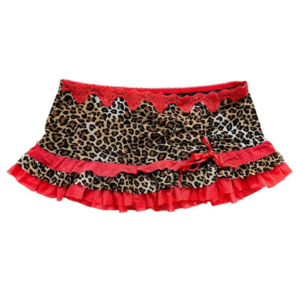 Pink Polka Dot Mini Skirt for Women