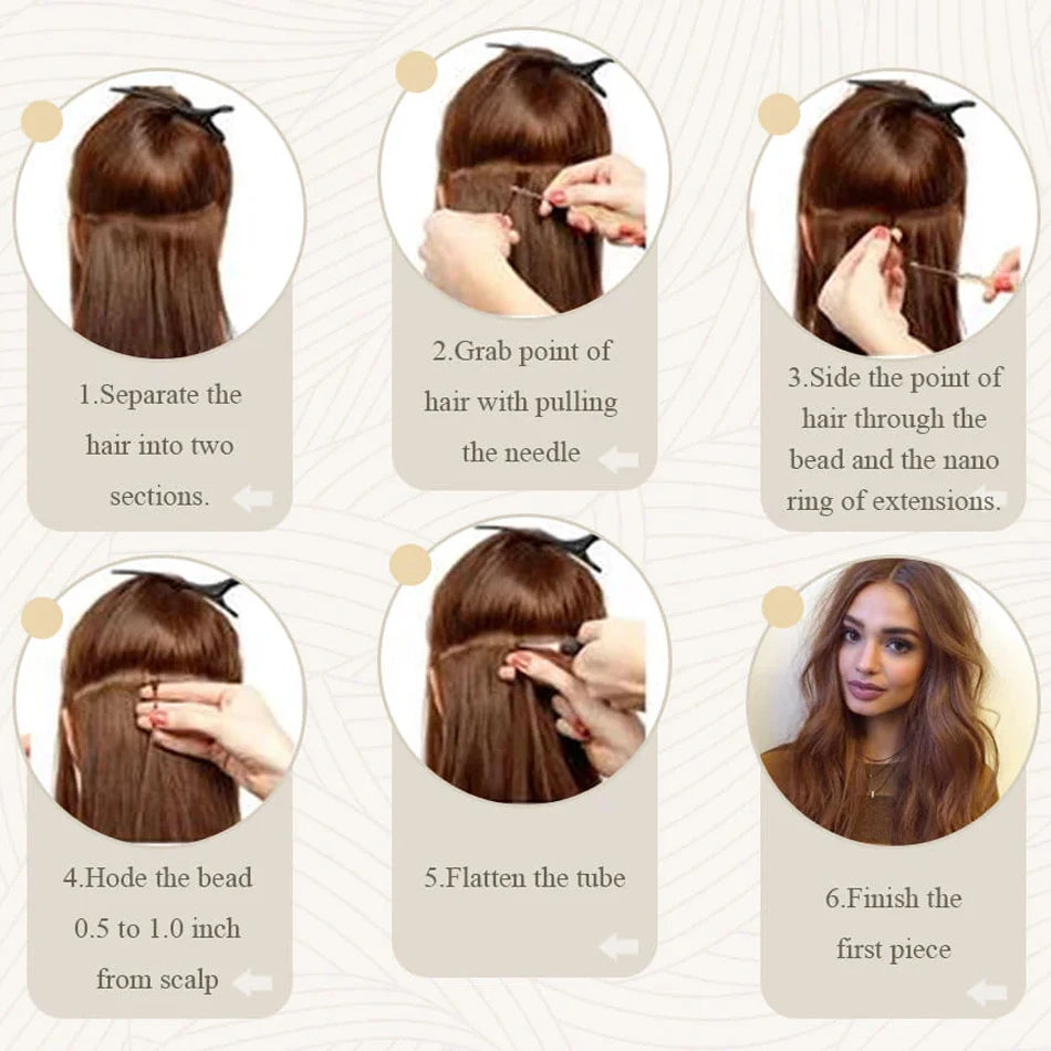 Micro Ring Ombre Human Hair Extensions 18-30 Inches