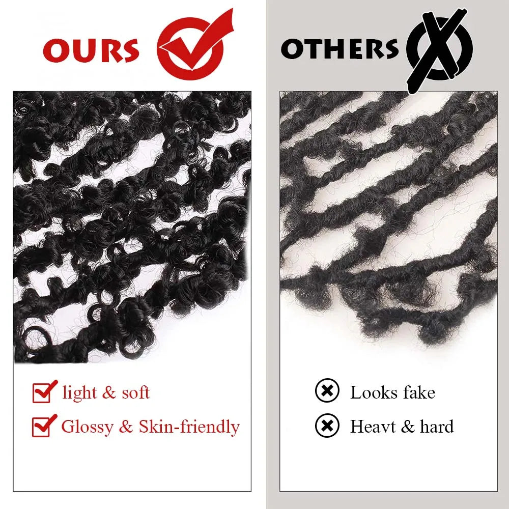 22 Inch Handmade Butterfly Locs Crochet Hair Extensions
