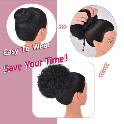Afro Puff Drawstring Ponytail Brazilian Kinky Curly Hair