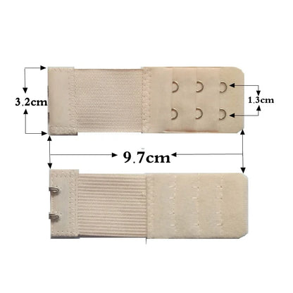 Bra Extender for Women's Adjustable Cotton Strap Natural Color
