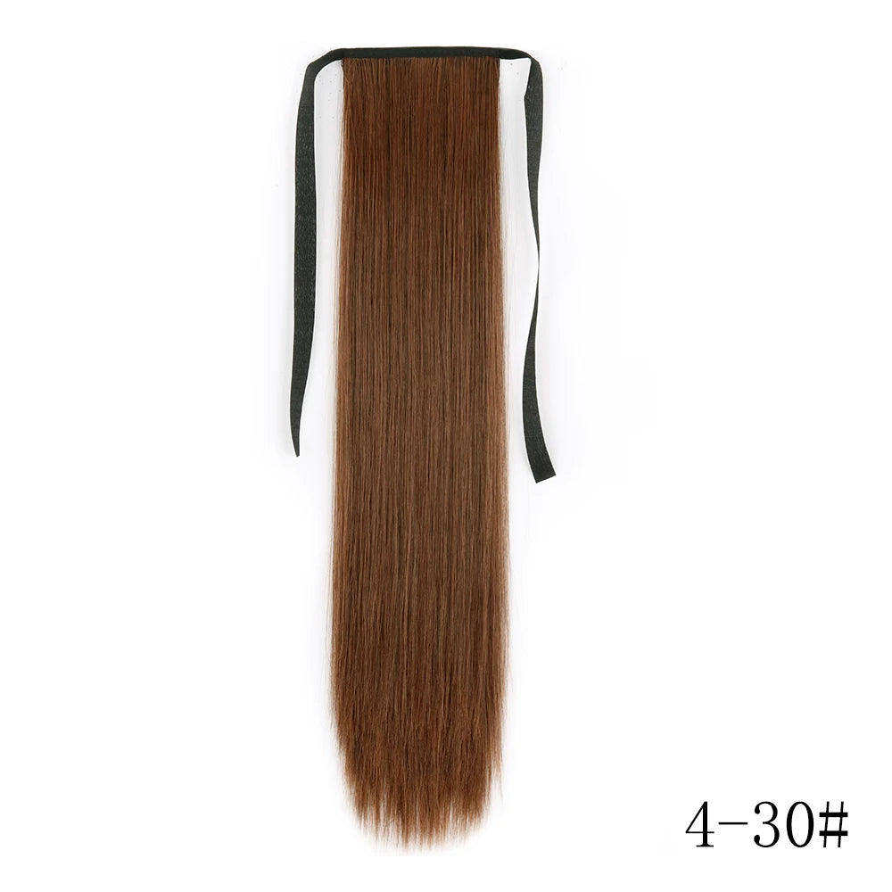 Long Straight Clip-in Ponytail Hair Extension Black
