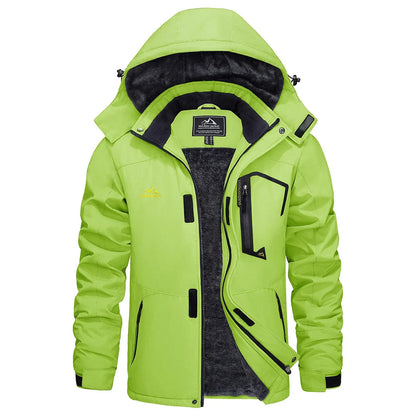 Men's Waterproof Fleece Ski Jacket Parka