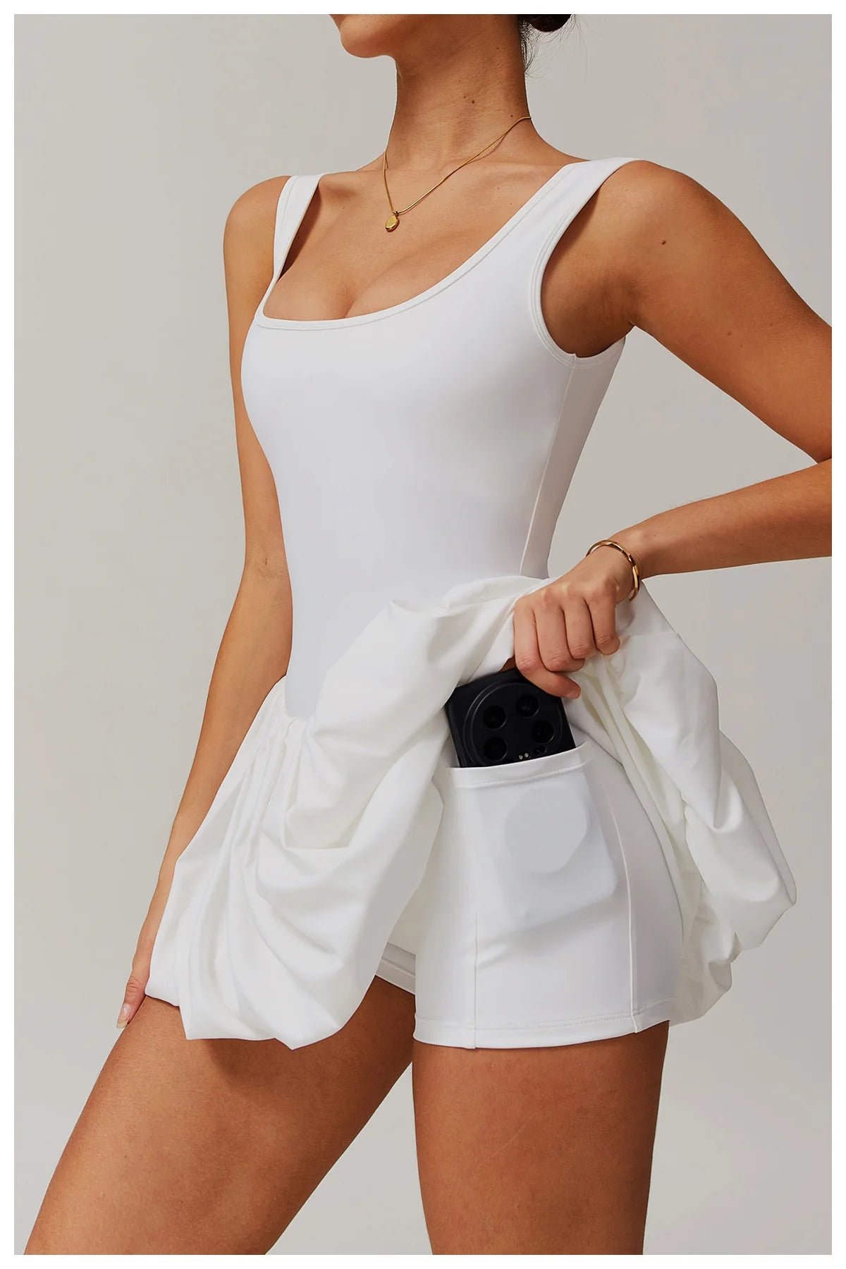 Women Yoga Jumpsuit Set Anti Glare One-Piece Dress