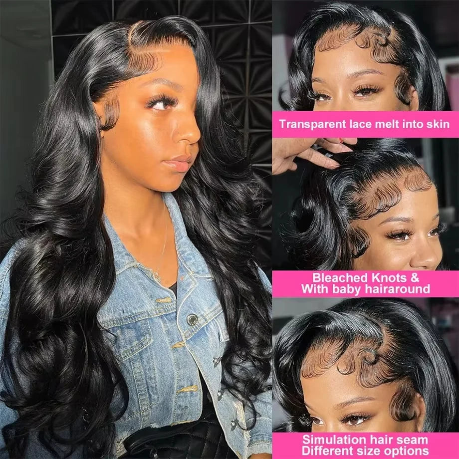 30 Inch Body Wave Lace Frontal Wig Brazilian Hair