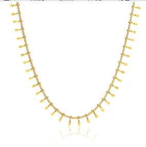 Vintage Textured Stainless Steel Necklace
