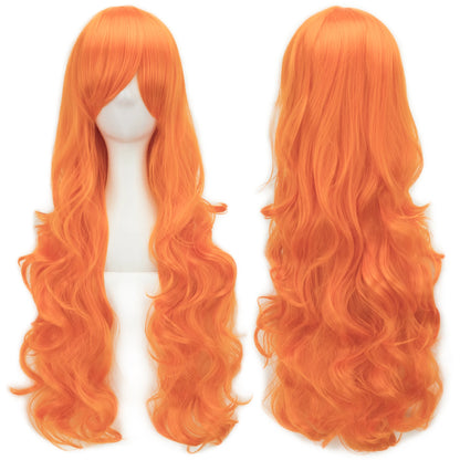 Soowee Curly Long Green Synthetic Hair Wig for Women