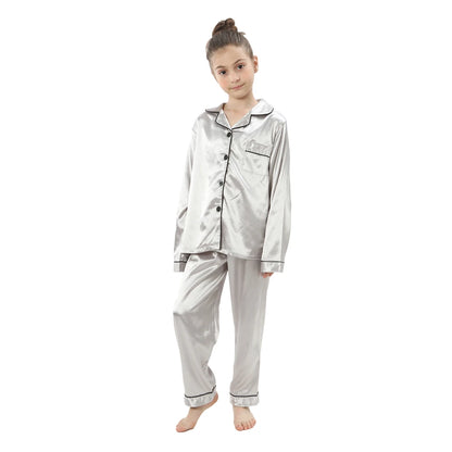 Silk Satin Pajamas Set for Kids