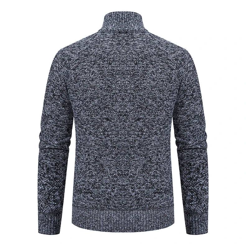 Men's Fleece Zipper Cardigan Casual Sports Coat