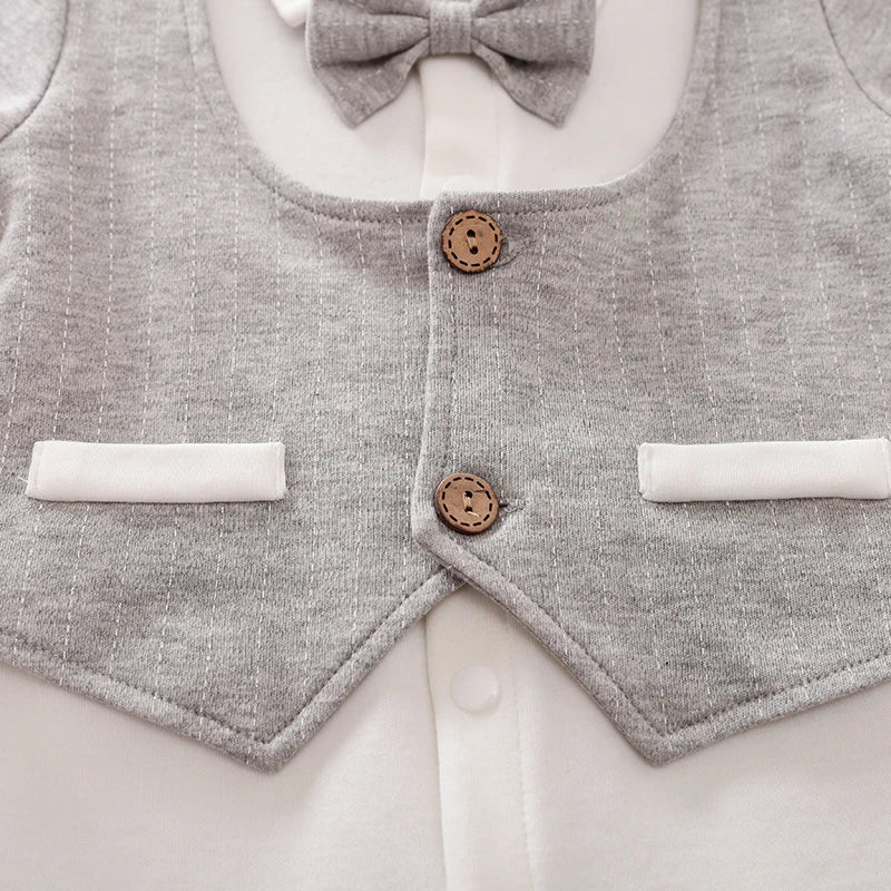 Cotton Long Sleeved Baby Jumpsuit for Boys and Girls