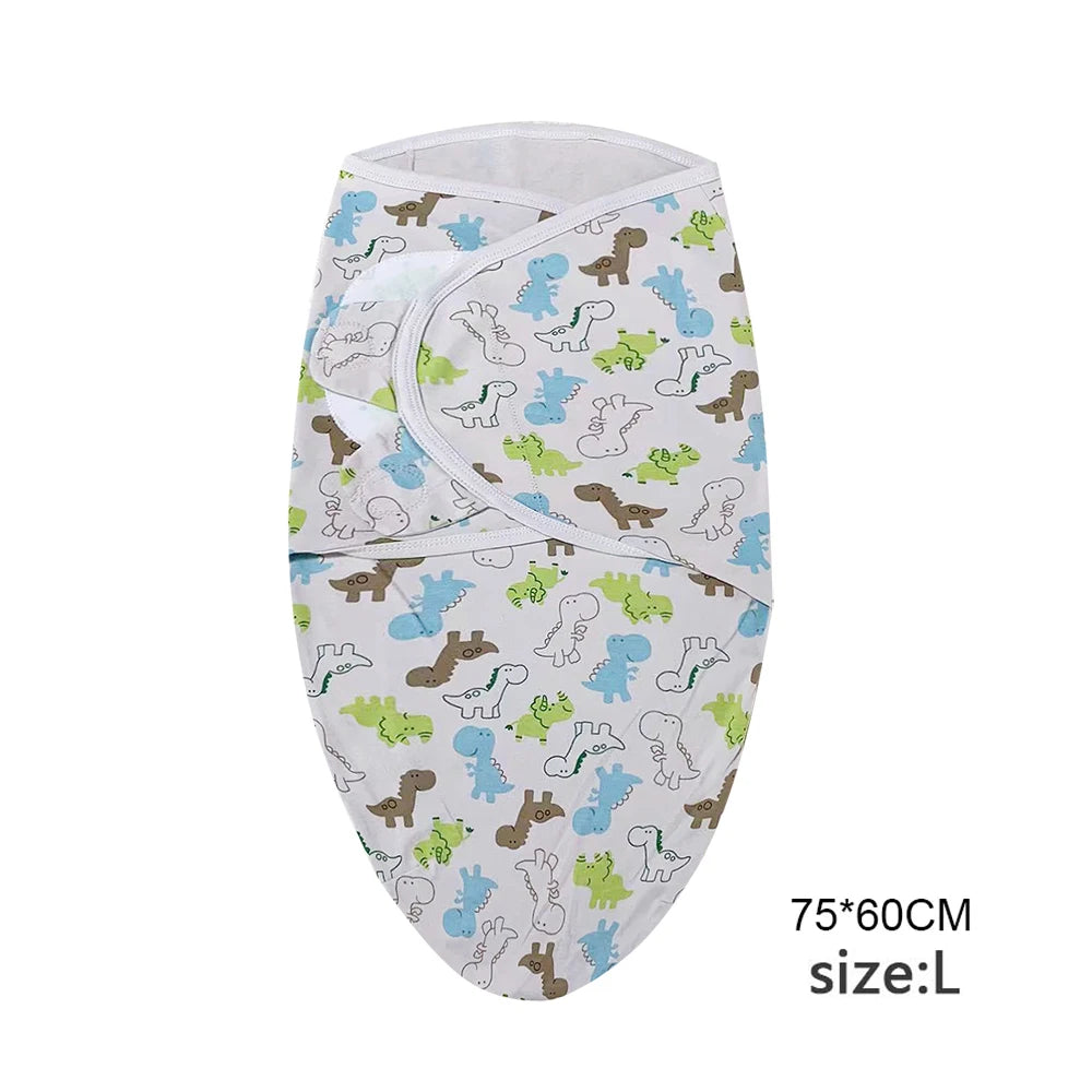 Cotton Cartoon Printed Baby Blanket Hat Set