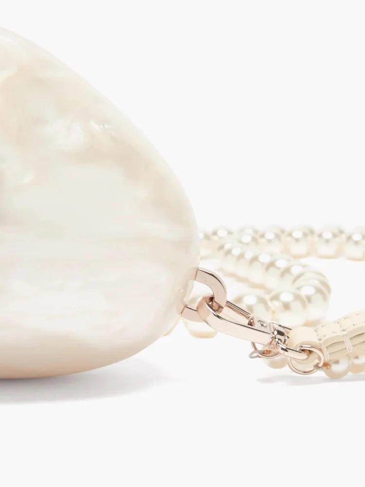 Mini Pearl Beaded Crossbody Handbag for Women