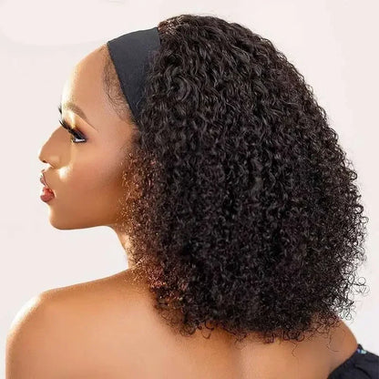 Afro Kinky Curly Wig with Headband 200% Density