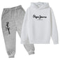 Leisure Letter Print Hoodie and Pants Tracksuit Set