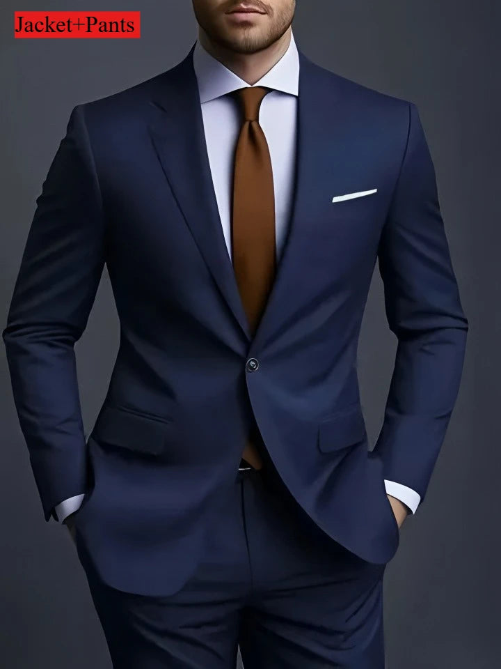 Slim Fit Black Tuxedo Suit Set for Men