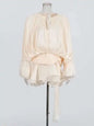 TWOTWINSTYLE V Neck Long Sleeve Mini Dress for Women