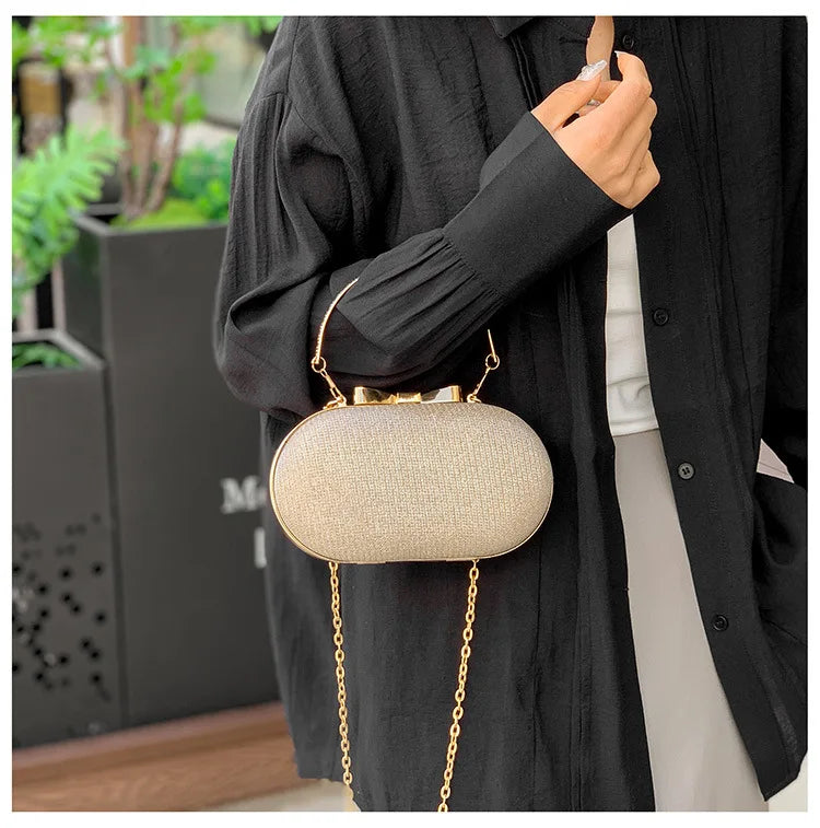 Luxury Sequined Hand-held Dinner Bag for Weddings