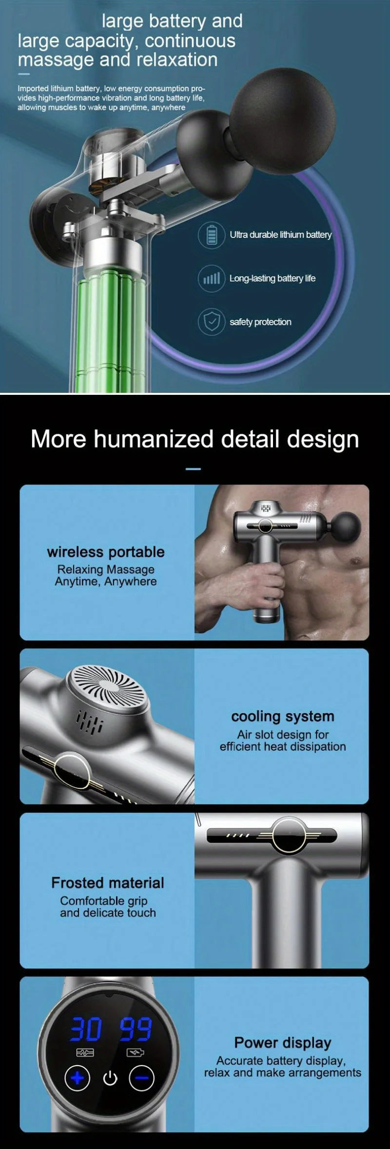 Deep Tissue Massage Gun -Electric Muscle Massager
