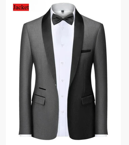 Men Slim Fit Tuxedo Suit for Weddings and Parties