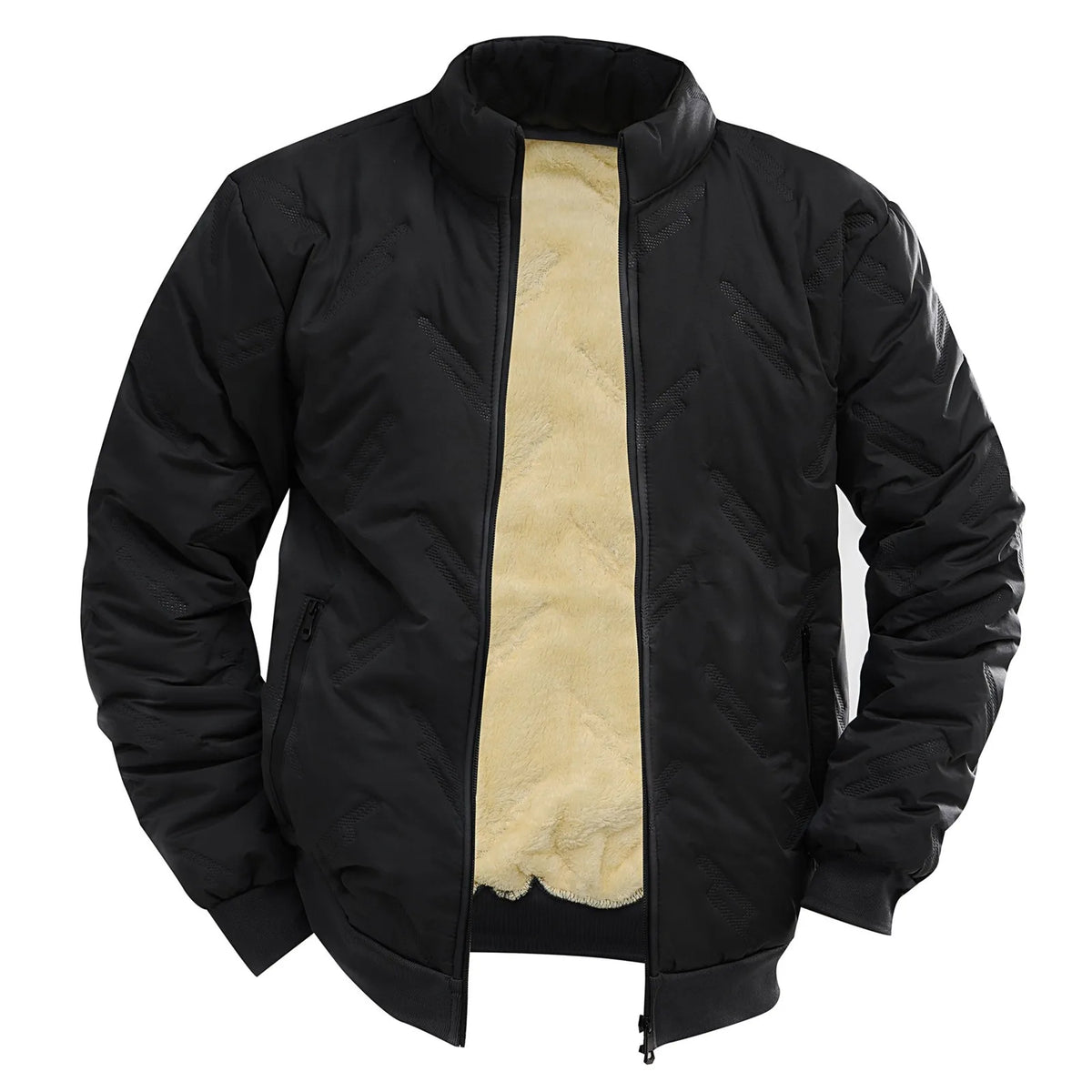 Men's Casual Lamb Fleece Zipper Jacket