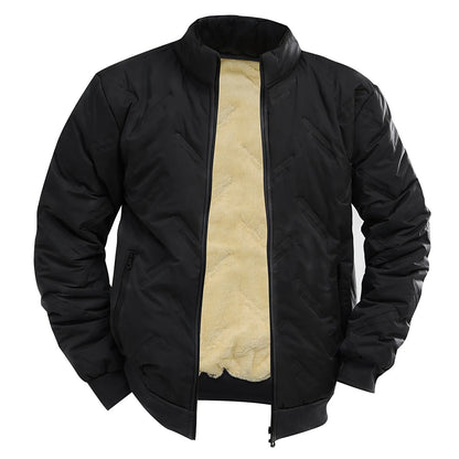 Men's Casual Lamb Fleece Zipper Jacket