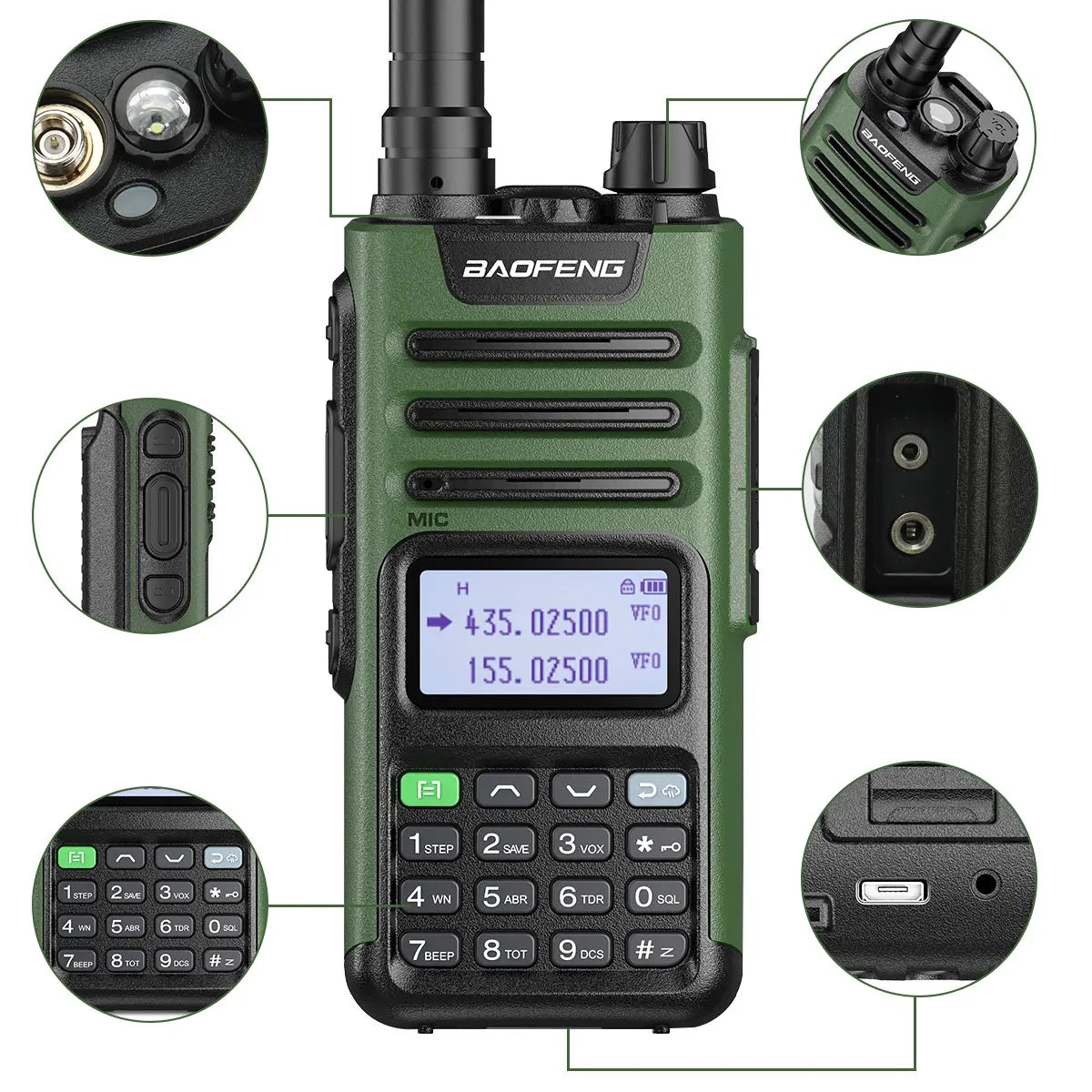 BaoFeng M-13 PRO V2 High Power Multi Band Walkie Talkie