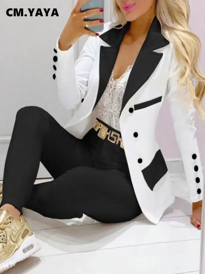 Paisley Butterfly Blazer Suit and Pants Set for Women