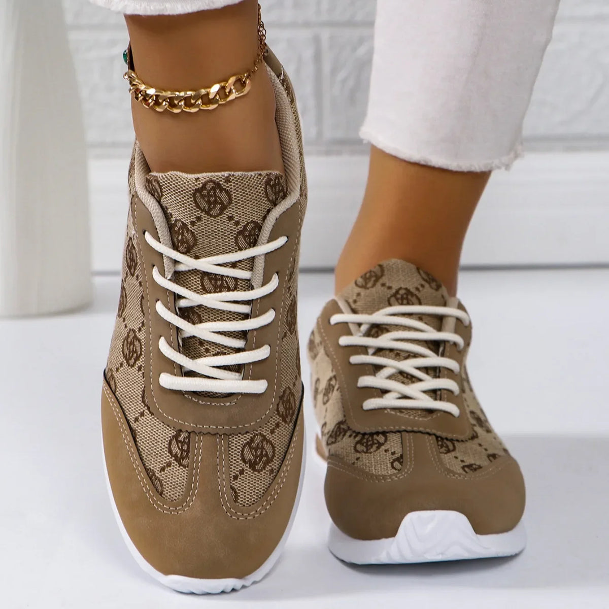 Breathable Cross Strap Sneakers for Women