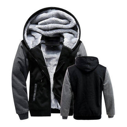 Men's Thick Fleece Hooded Winter Jacket