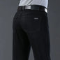 Men's Slim Black Denim Jeans with Slight Stretch