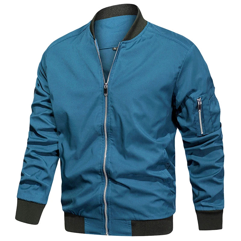 Men's Lightweight Casual Bomber Jacket Polyester