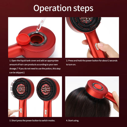Modes Red Light Massage Comb with Liquid Applicator