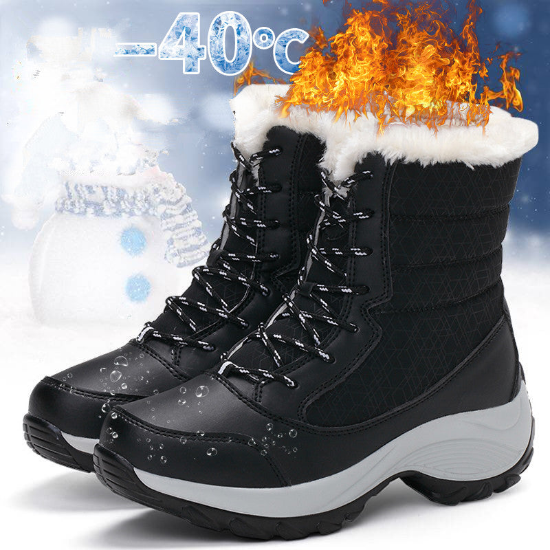 Women’s Waterproof Ankle Snow Boots with Fur Lining