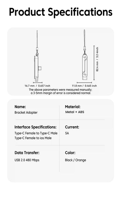 USB-C Fast Charging Adapter Set – 3 Pieces