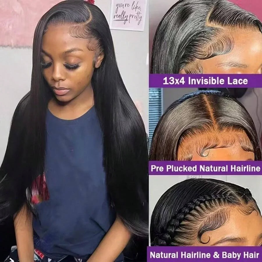 Bone Straight HD Transparent Lace Frontal Wig 26 Inch
