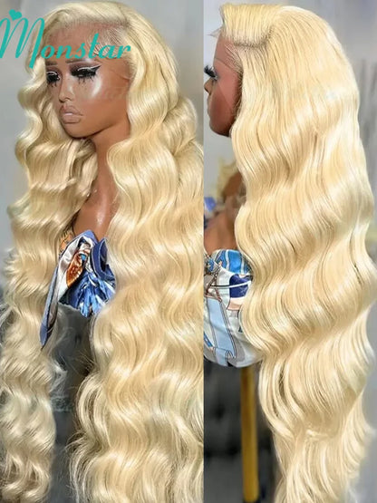 Honey Blonde Body Wave Lace Frontal Wig Brazilian Hair