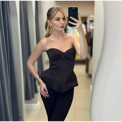 Kpop Black Hollow Out Mini Dress Women Elegant Turtleneck