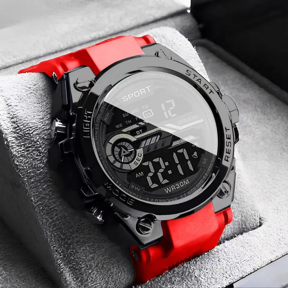 Men's Digital Sports Watch -LED Display