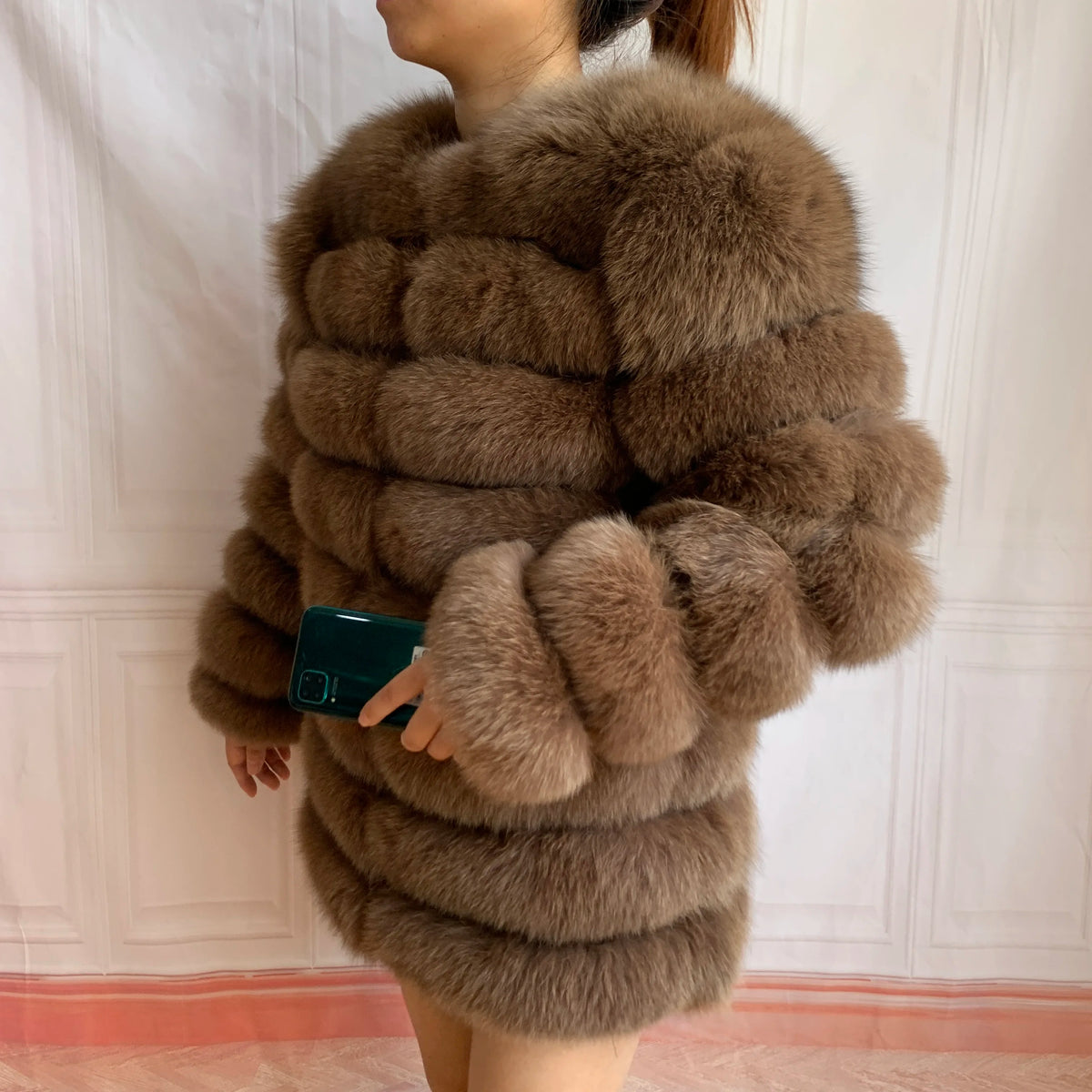 4in1 Real Fox Fur Coat for Women