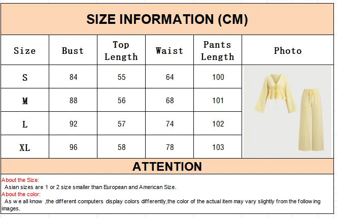 Women Striped V Neck Lace Up Blouse and Wide Leg Pants Set