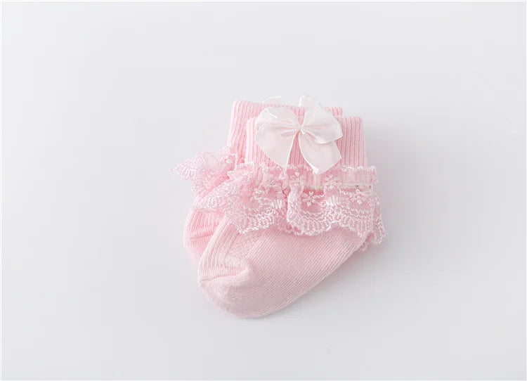 Cotton Lace Baby Socks for Girls 0-24 Months