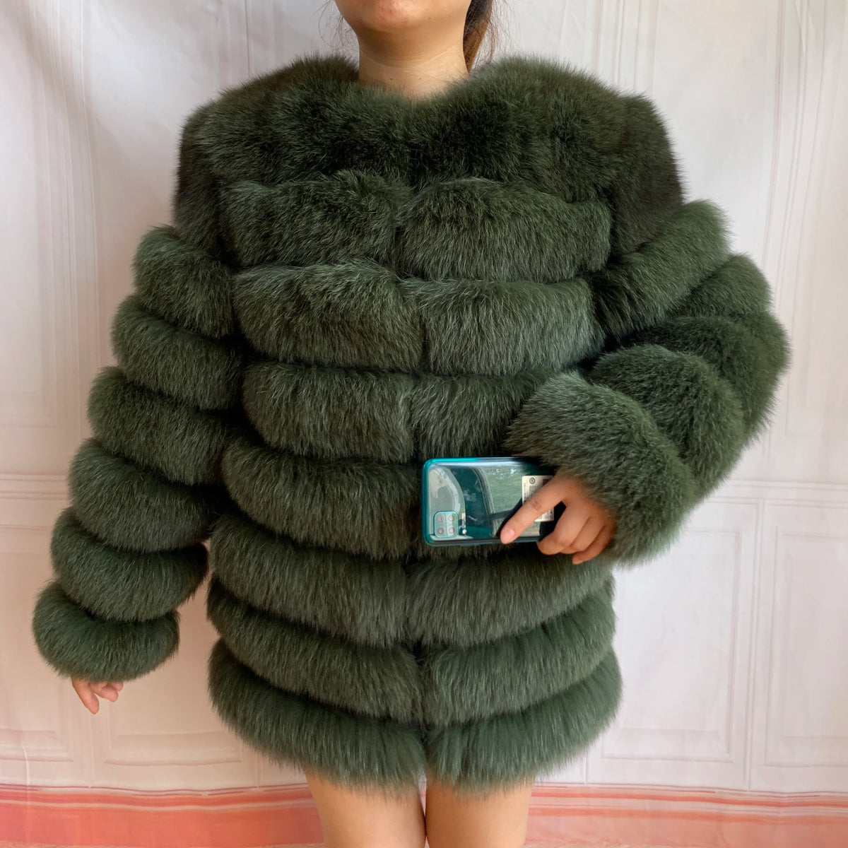 4in1 Real Fox Fur Coat for Women