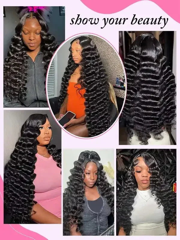 40 Inch Loose Deep Wave Lace Front Human Hair Wig