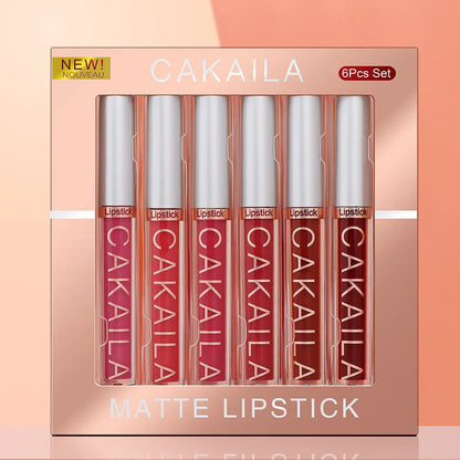 CAKAILA 6-Color Liquid Matte Lip Gloss Set