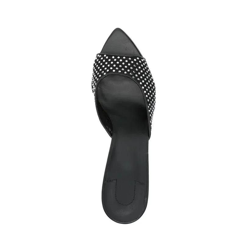 Shoes for Women New Pointed Open Toe Roman Sandals Metal Sexy Women's Shoes Outdoors Slippers 10.5 cm Sandalias Romanas Mujer