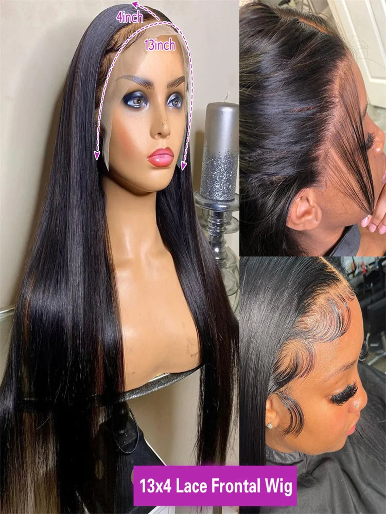Bone Straight Human Hair Lace Front Wig 360
